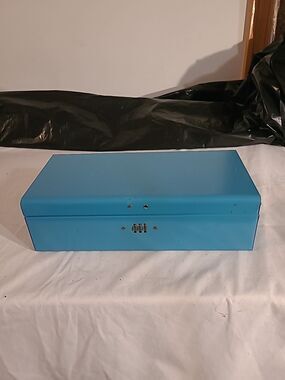 Vintage New York Life Metal Durham Policy Box w/ Combination Lock, Handle, 11.5"